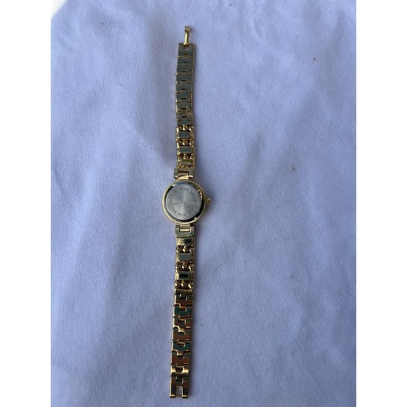 Vtg Gold Silver Tone Watch Collezio Quartz With Rhinestones. Made In Hong Kong. - Picture 5 of 16